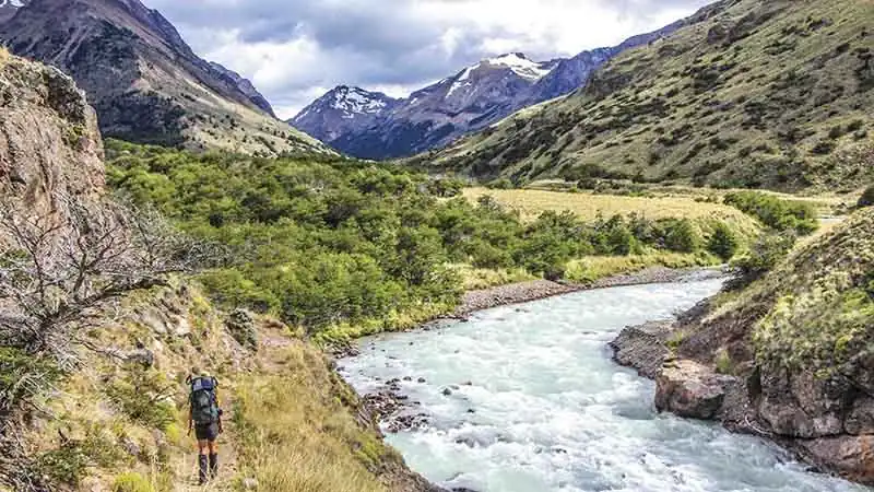 Rota Austral Norte, rios e glaciares